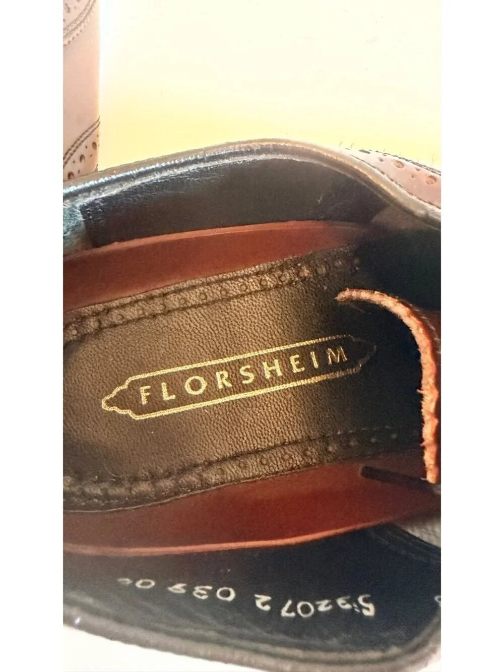 Florsheim Mens Burgundy Leather Wingtip Oxford Dress Shoes Size 9D Made In USA